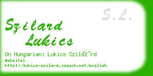 szilard lukics business card